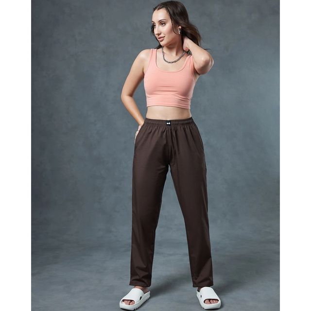 Bewakoof Women's Brown Pyjamas | S