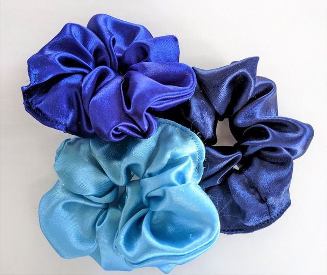 Scrunchies for Hair, Pack of 3 , Assorted