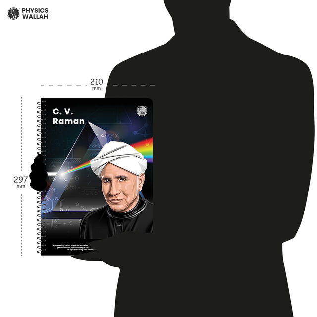 Physics Wallah Practice Spiral Notebook | 280 Pages | Ruled | C.V. Raman