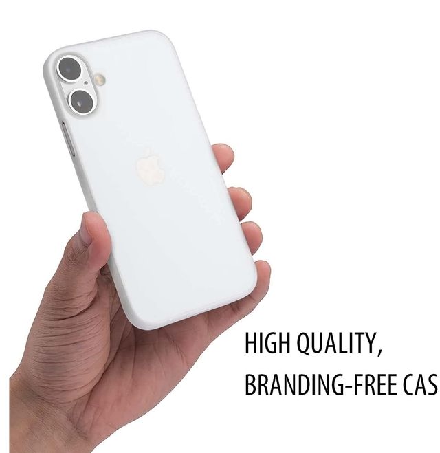 ExpressB for iPhone 16 Case Back Cover Zero Drop Protect Ultra Thin Matte - White