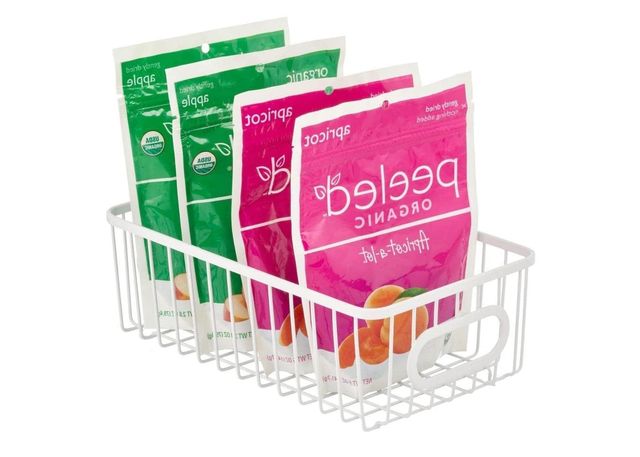 Go Hooked Multipurpose 10 Inch Metal Storage Organizer Basket - White