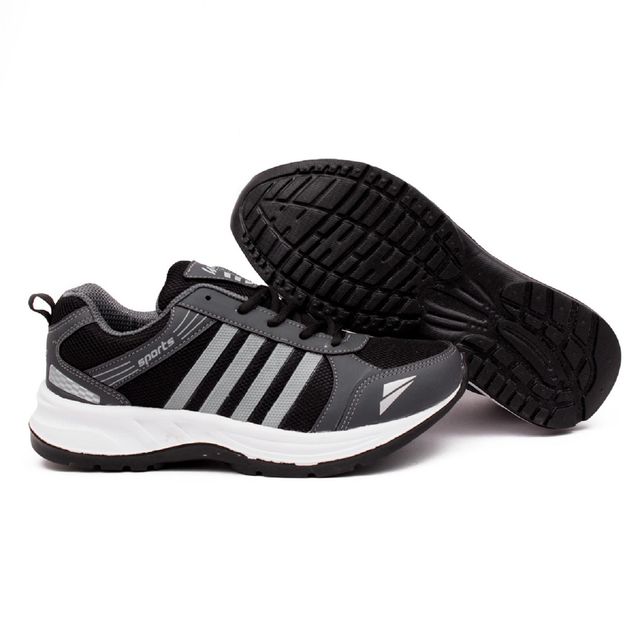Asian Jio-13 Men Sports Shoes | Black-Silver | Size-9