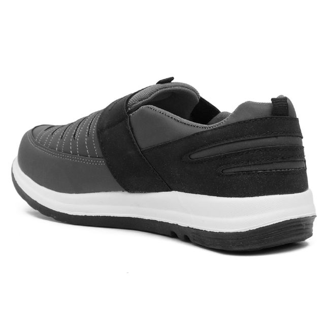Asian Men s Superfit Black Grey Velcro Shoes | UK-11