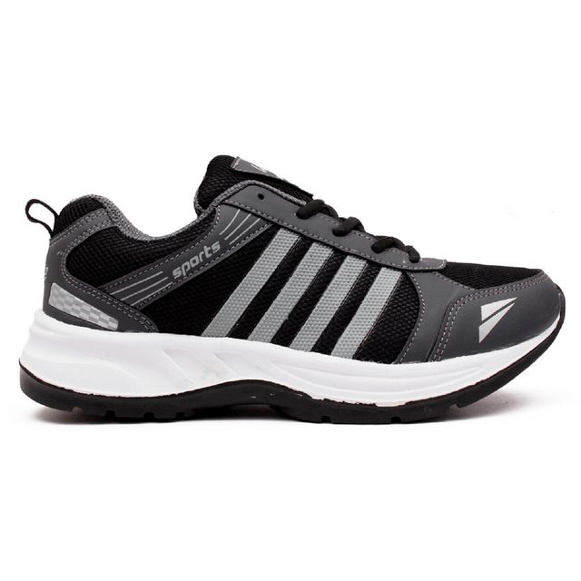 Asian Jio-13 Men Sports Shoes | Black-Silver | Size-9