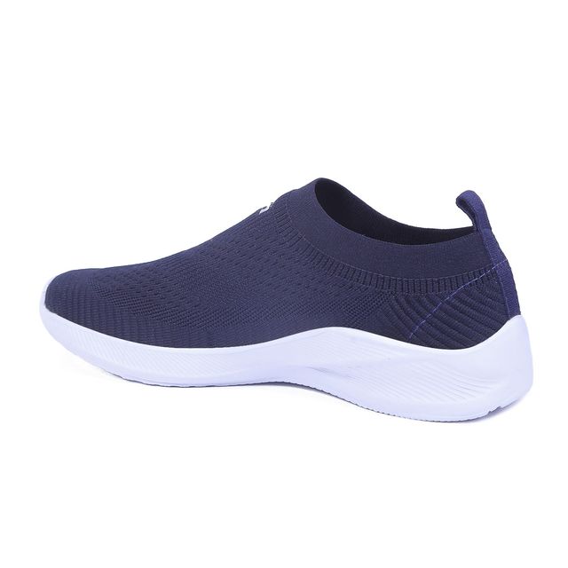 Asian Men s Wind-04 Navy Blue Laceless Shoes | UK-6