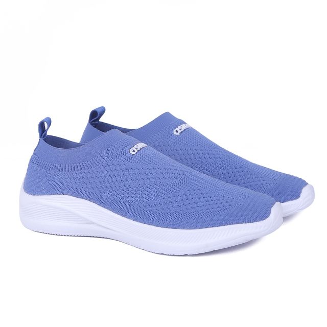 Asian Men s Wind-04 Slateblue Laceless Shoes | UK-6