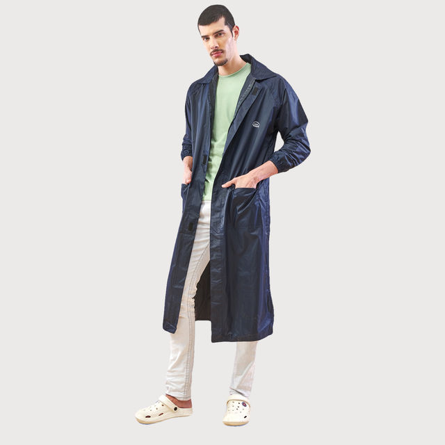 Buy Lux Venus Long Overcoat Rainwear for Men - Navy | L Online