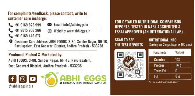 Abhi Eggs Gold + Brown Eggs with Immunity Boosters 6 pc Combo