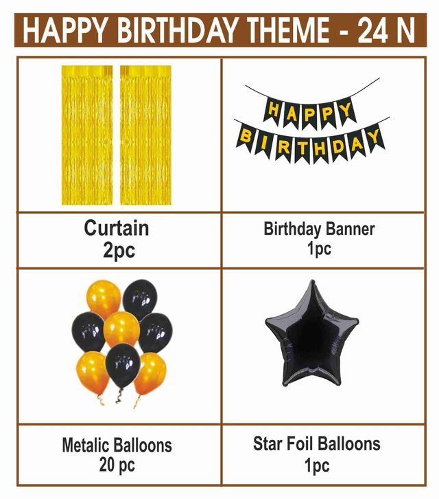 Let's Vybe Happy Birthday Theme - Assorted Colors