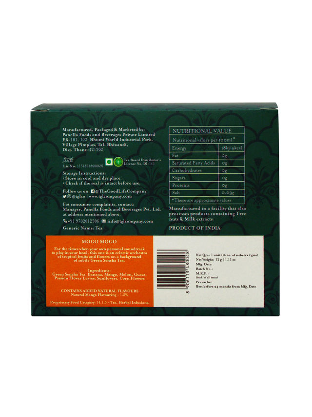 TGL Co. Mogo Mogo with Real Fruits Organic Green Tea