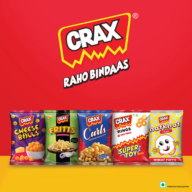 Crax Fritts Cream and Onion Corn & Potato Stick Snacks