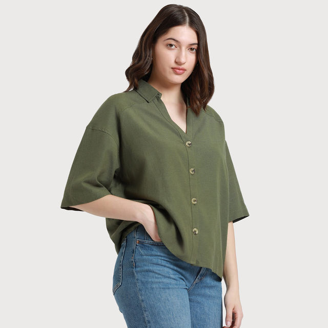 DL Women's Drop Shoulder Casual Oversized Shirt - Buy at ₹750