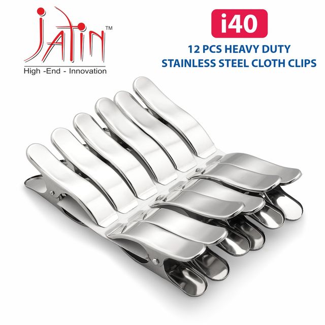 Jatin Steel Cloth Clips | I-40 SS