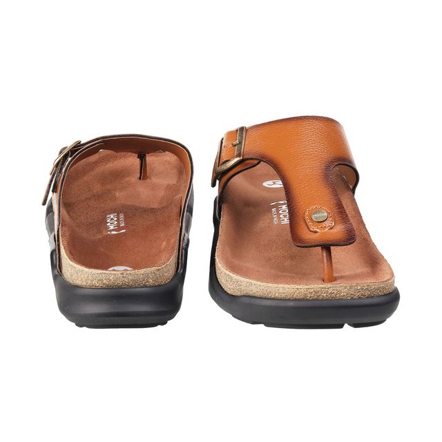 Mochi Men Tan Color Slip On Ethnic | Size UK 9 | 16-753