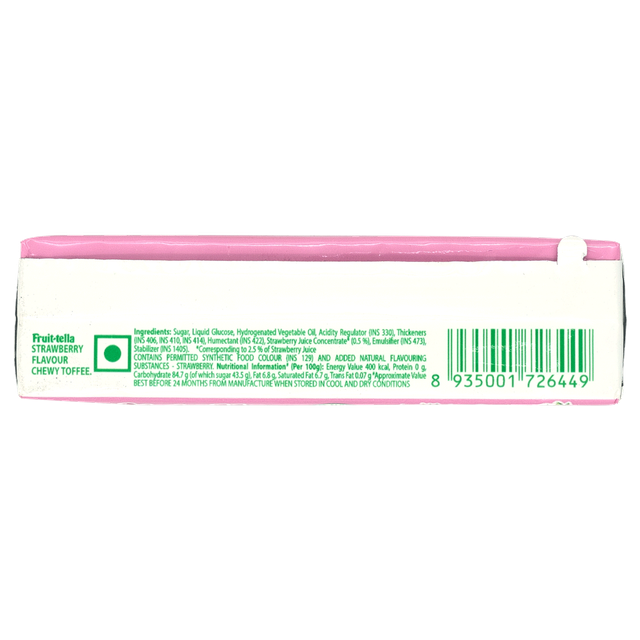 Fruittella Strawberry Flavour Chewy Toffee Stick