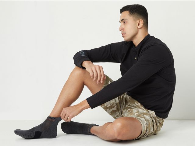Wildcraft Men's Cotton Low Ankle Socks | Grey - Free Size