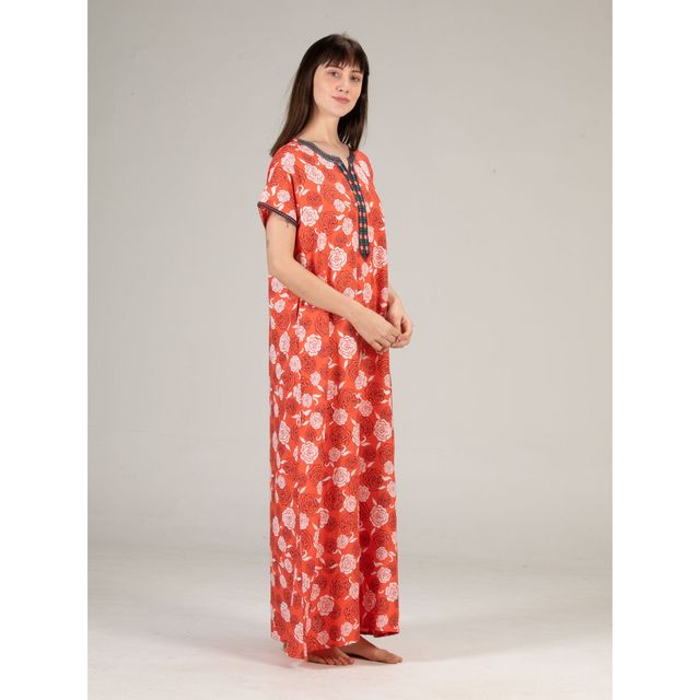 evolove Women's Nighty Fuchsia LNGRY1784FH-XL