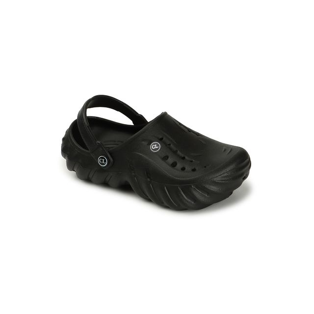 Carlton London Black Comfortable Men Clogs Shoes | UK 6
