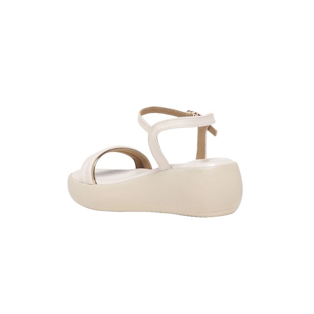 Monrow Women's Verina Cream Flatform Heels | UK7