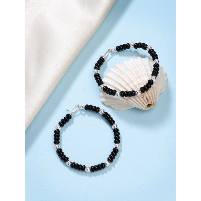 NVR Kids Set of 2 Rhodium-plated Artificial Beads Nazariya Link