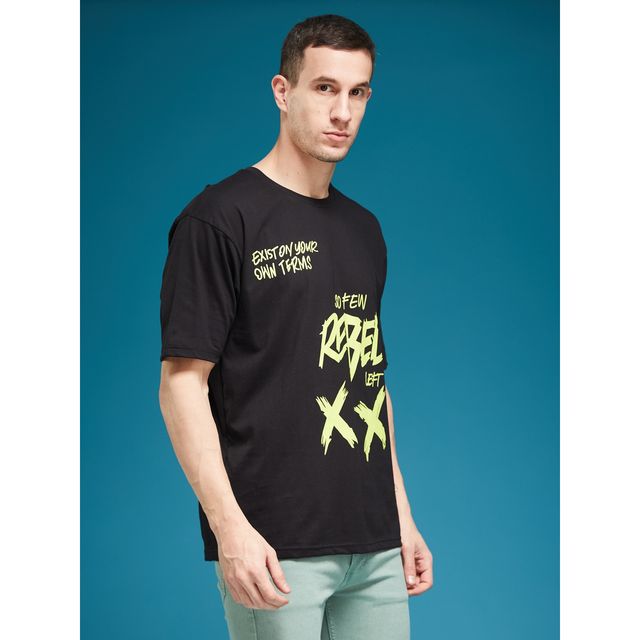 Smartees Men's Printed T-shirt | Black - XL