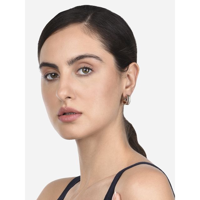 Accessorize London Women's Gold Super Classics Set Of 3 Chunky Detailed Hoops Earring - Gold