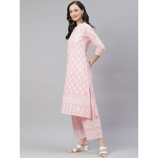 Divena Women s Black Ethnic Buti Print Cotton Kurta | DK0654 | M