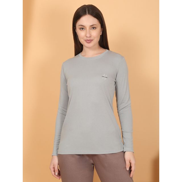 Sweet Dreams Women Solid T-shirt | Silver Jet - 3XL