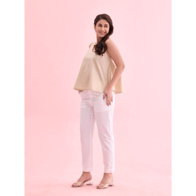 Go Colors Women's Trousers | LT08 | White - S