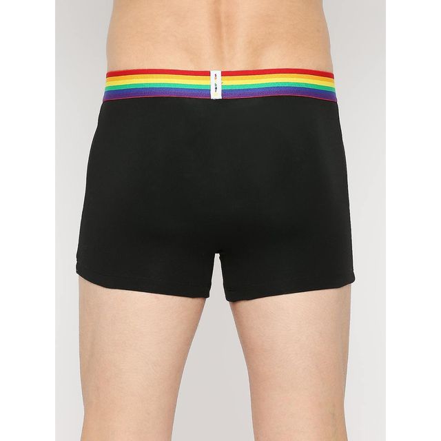 Underjeans by Spykar Men's Black Multi Pack of 1 Trunk | L