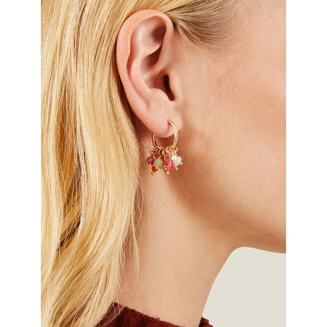 Accessorize London Women's Multi Mini Cluster Hoop Earrings - Multi