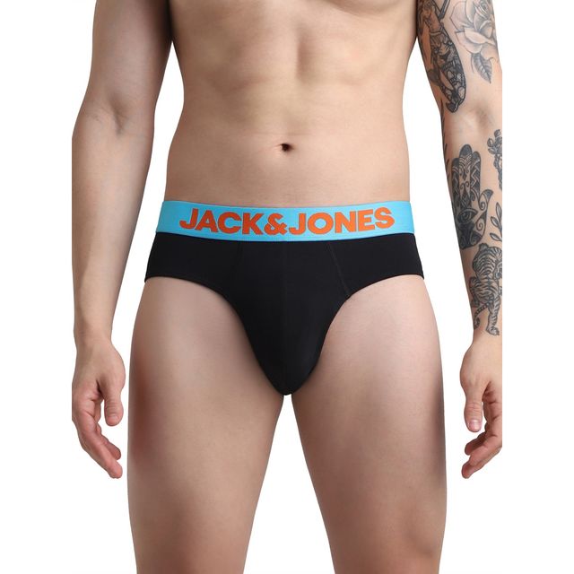 Jack & Jones Men's Solid Brief | Jet Black - M