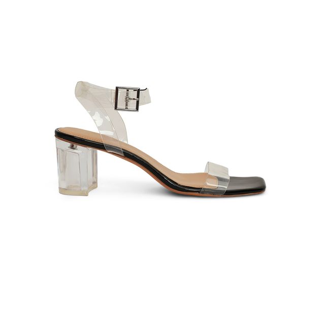 Tao Paris Jess Open Toe Block Heels With Ankle Loop Women's Black | UK5