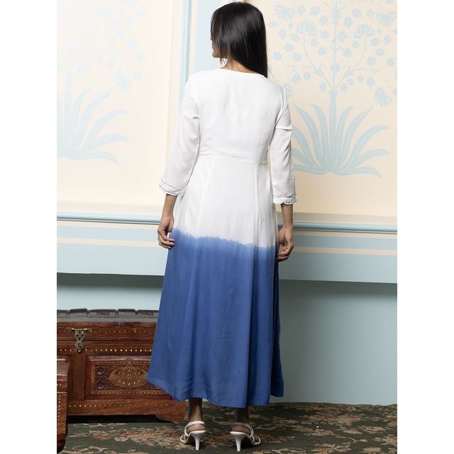 Ishin Women's Kurta Rayon Staple | Cream - S