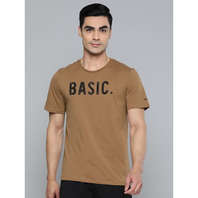 Alcis Men's Round Neck T-shirt | Brown - XXL