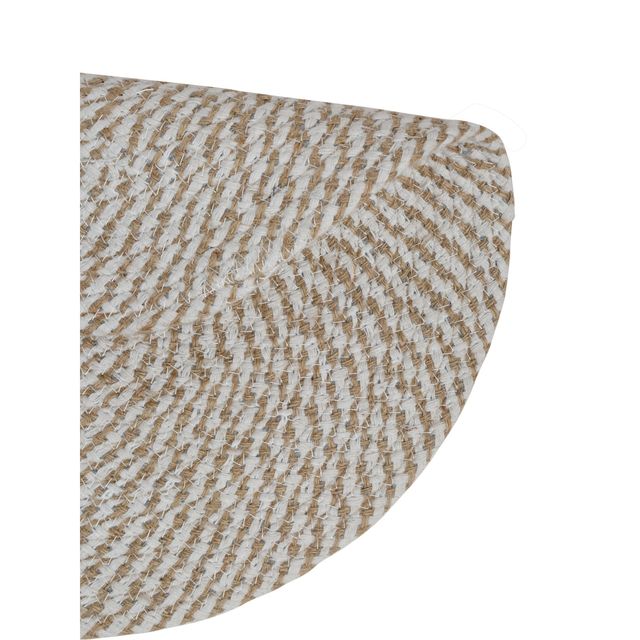 Hosta Homes Pure Cotton White & Beige Reversible Table Place Mats | Pack of 2