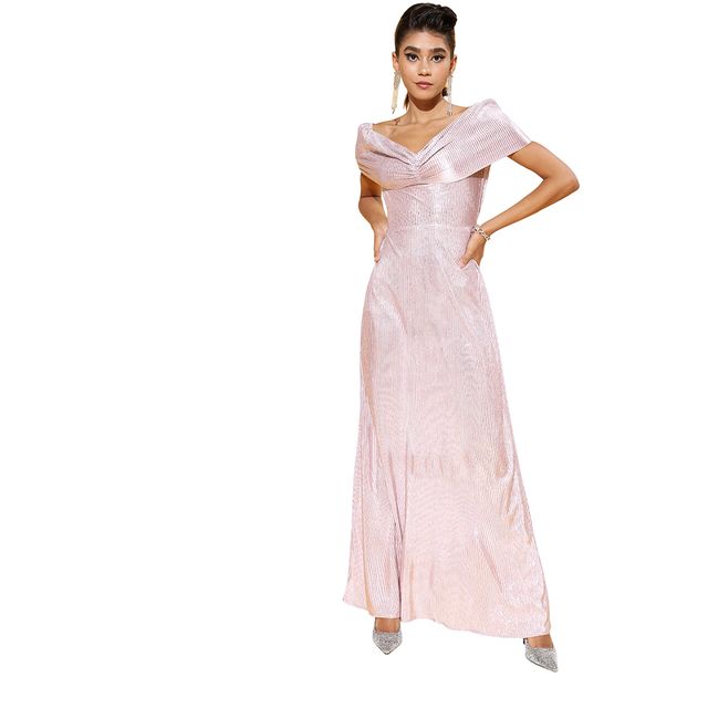 Athena Women Elegant Solid Gown for Days Lavender - S