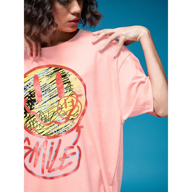 Smartees Women's Printed T-shirt | Green - L