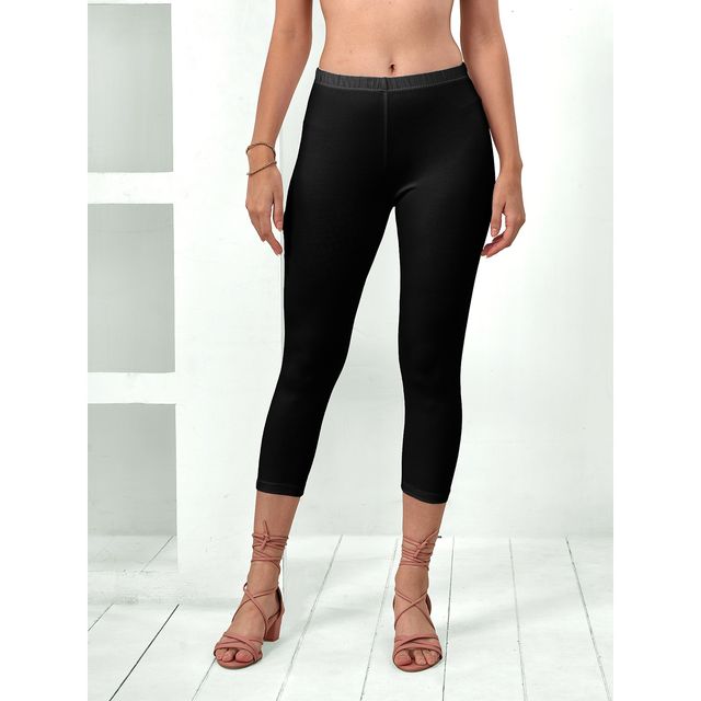 Lyra Women's Capri | Black - Free Size