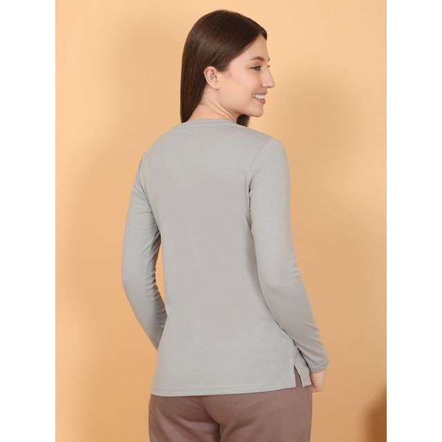 Sweet Dreams Women Solid T-shirt | Silver Jet - 3XL