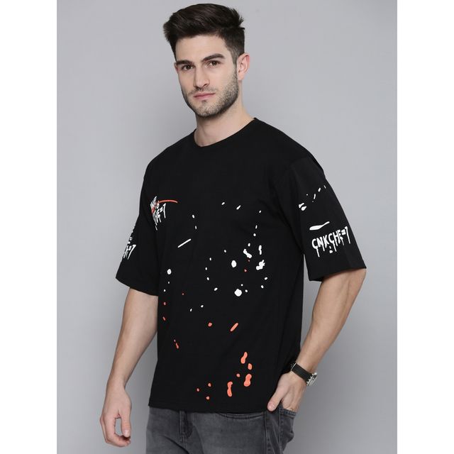 Smartees Men's Printed T-shirt | Style No 11 | Black - XL