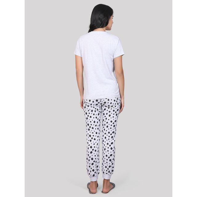 evolove Women's Pajama Set Off White NPSKCS23S6003-XL