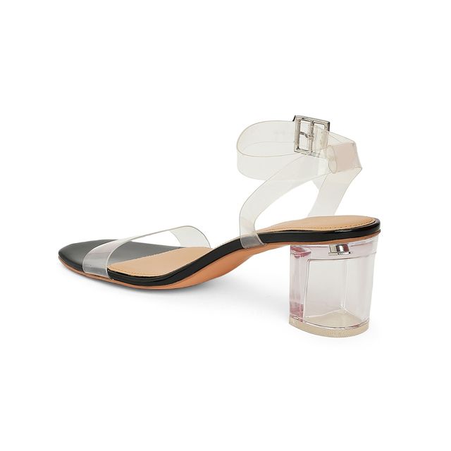 Tao Paris Jess Open Toe Block Heels With Ankle Loop Women's Black | UK5