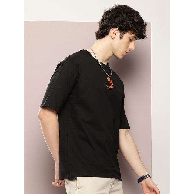 Dillinger Men's Oversized Short Sleeve Printed T-shirt | Black - L