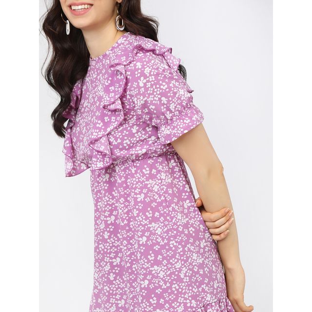 Tokyo Talkies Women's Floral Dress | Mauve - S