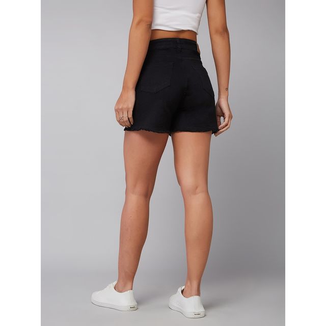 Miss Chase Mischief Maker Denim Shorts | Black | 30