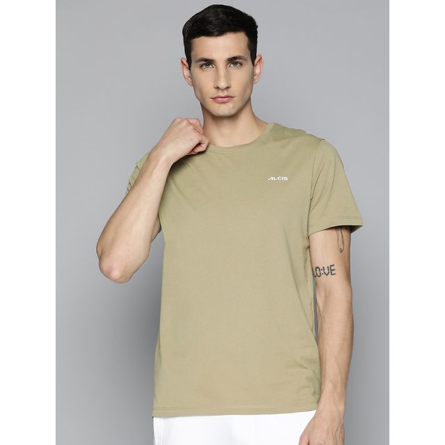 Alcis Men's Round Neck T-shirt | Beige - XXL