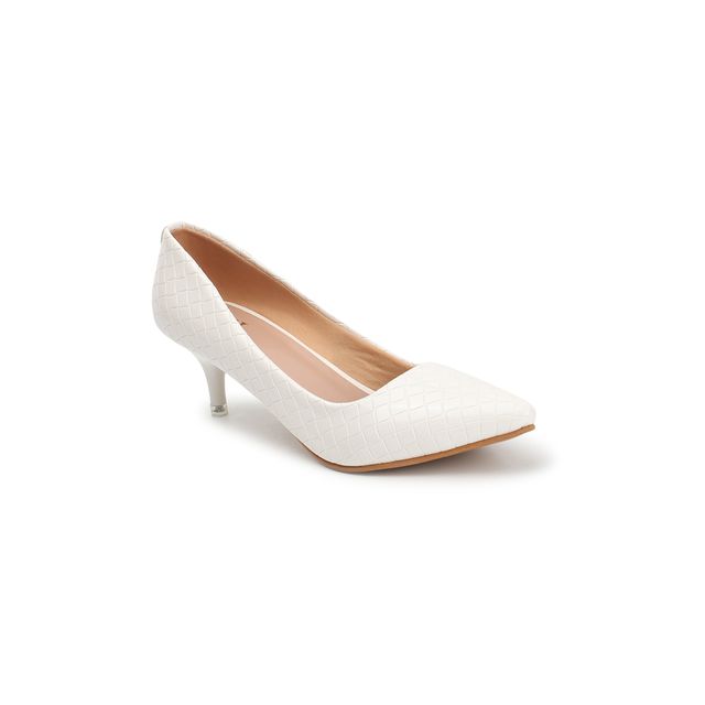 Carlton London Women White Heels Sandal - UK5