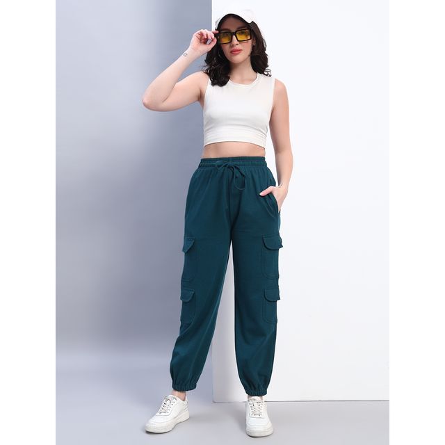Q-rious Women's AdventureFlex Cargo Joggers | GLJ-CARGO | Teal - 28