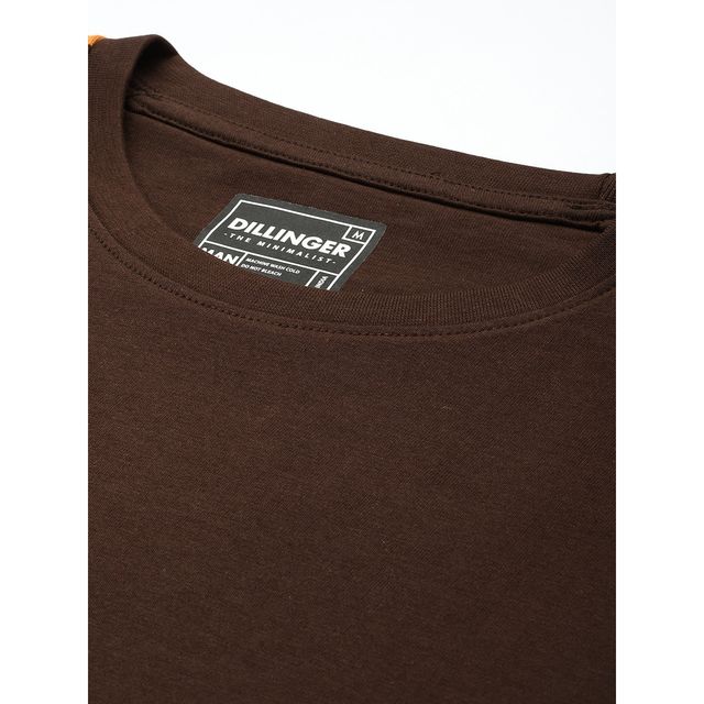 Dillinger Men's Pure Cotton Long Sleeves T-shirt | Brown - M